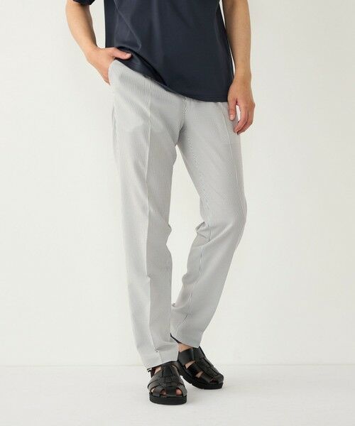 SHIPS / シップス スラックス・ドレスパンツ | 《予約》SHIPS Colors:〈洗濯機可能〉ファブリーズ シアサッカー スラックス◆（ロイヤルブルー）