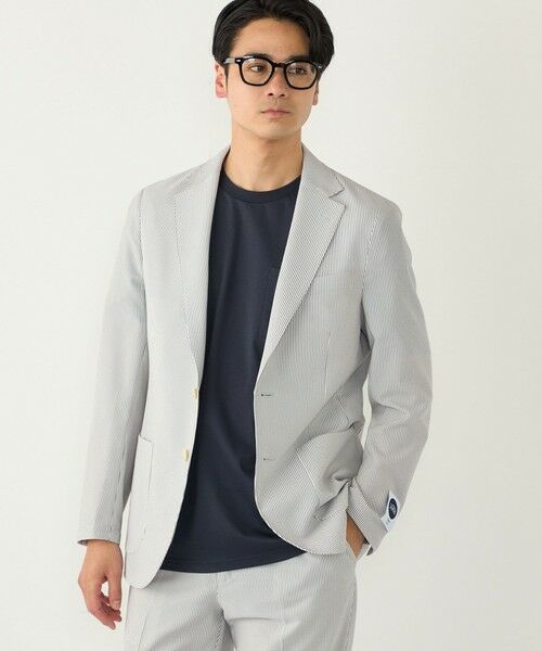 SHIPS / シップス テーラードジャケット | 《予約》SHIPS Colors:〈洗濯機可能〉ファブリーズ シアサッカー ジャケット◆ | 詳細15