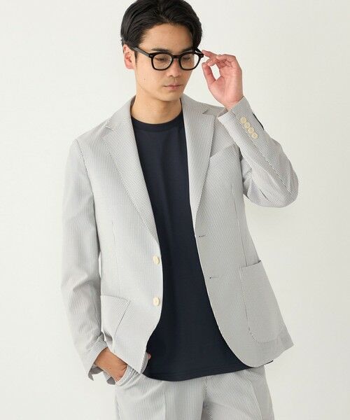 SHIPS / シップス テーラードジャケット | 《予約》SHIPS Colors:〈洗濯機可能〉ファブリーズ シアサッカー ジャケット◆ | 詳細16