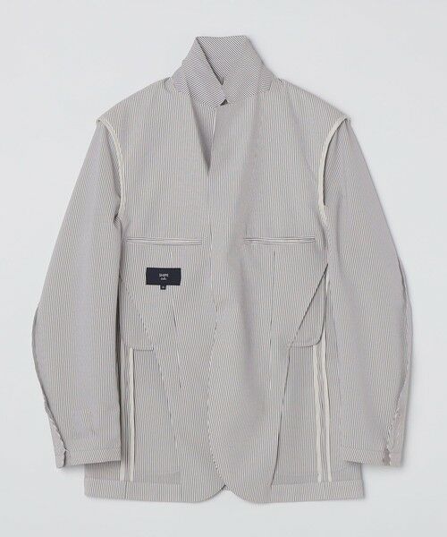 SHIPS / シップス テーラードジャケット | 《予約》SHIPS Colors:〈洗濯機可能〉ファブリーズ シアサッカー ジャケット◆ | 詳細3