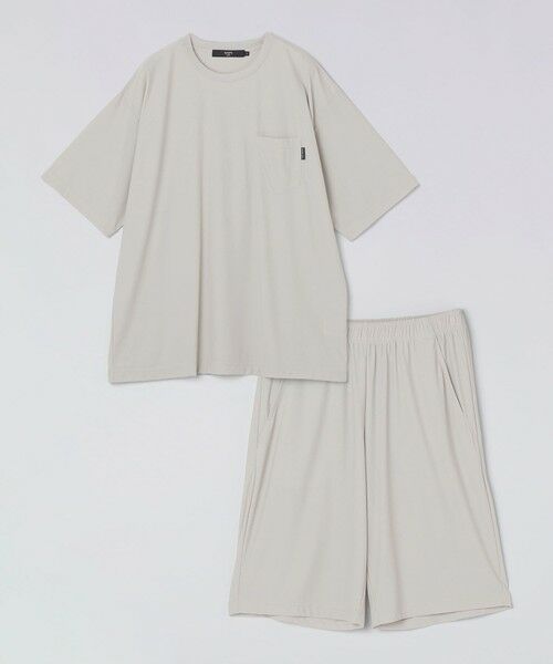 SHIPS / シップス Tシャツ | 《予約》【WEB限定】SHIPS Colors:〈接触冷感〉カノコ Tシャツ ＆ ショーツ セット◆（グレー）