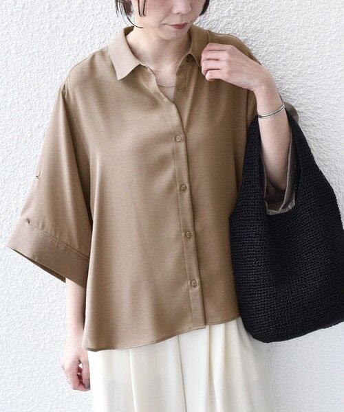 SHIPS / シップス シャツ・ブラウス | SHIPS Colors:〈手洗い可能〉2WAY スリーブ シャツ（ブラウン）