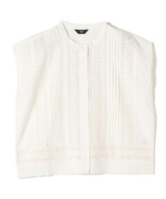 SHIPS / シップス シャツ・ブラウス | 《予約》SHIPS Colors:〈手洗い可能〉エンブロイダリー レース フレンチスリーブ シャツ◆