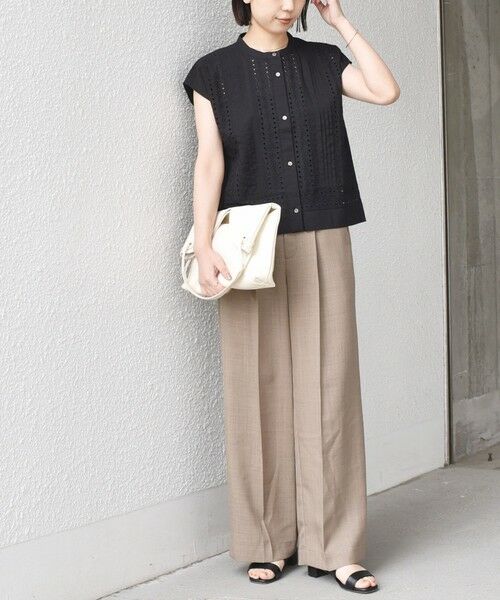 SHIPS / シップス シャツ・ブラウス | 《予約》SHIPS Colors:〈手洗い可能〉エンブロイダリー レース フレンチスリーブ シャツ◆ | 詳細6