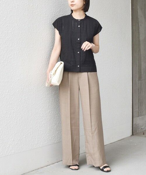 SHIPS / シップス シャツ・ブラウス | 《予約》SHIPS Colors:〈手洗い可能〉エンブロイダリー レース フレンチスリーブ シャツ◆ | 詳細7