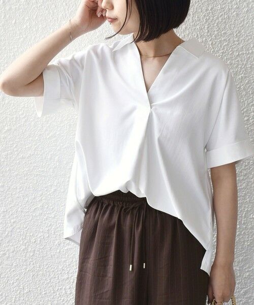 SHIPS / シップス シャツ・ブラウス | 《予約》SHIPS Colors:〈汗染み軽減・吸水速乾〉ASSET(TM) スキッパー シャツ◆（オフホワイト）