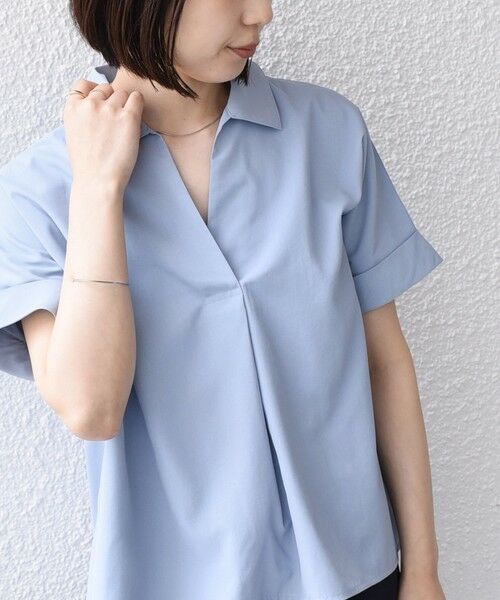 SHIPS / シップス シャツ・ブラウス | 《予約》SHIPS Colors:〈汗染み軽減・吸水速乾〉ASSET(TM) スキッパー シャツ◆（ライトブルー）