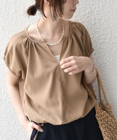 SHIPS / シップス シャツ・ブラウス | 《予約》SHIPS Colors:〈汗染み軽減・吸水速乾〉ASSET(TM) ギャザー ブラウス◆