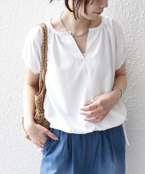 SHIPS / シップス シャツ・ブラウス | 《予約》SHIPS Colors:〈汗染み軽減・吸水速乾〉ASSET(TM) ギャザー ブラウス◆ | 詳細4