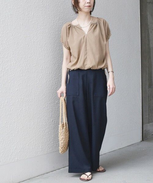 SHIPS / シップス シャツ・ブラウス | 《予約》SHIPS Colors:〈汗染み軽減・吸水速乾〉ASSET(TM) ギャザー ブラウス◆ | 詳細15