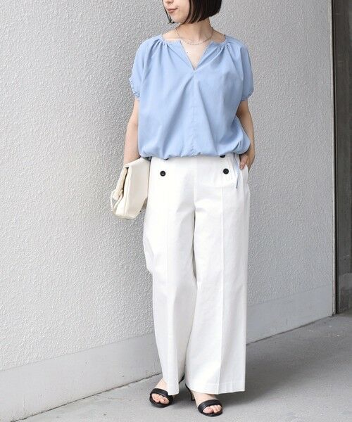 SHIPS / シップス シャツ・ブラウス | 《予約》SHIPS Colors:〈汗染み軽減・吸水速乾〉ASSET(TM) ギャザー ブラウス◆ | 詳細27