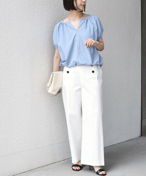 SHIPS / シップス シャツ・ブラウス | 《予約》SHIPS Colors:〈汗染み軽減・吸水速乾〉ASSET(TM) ギャザー ブラウス◆ | 詳細28