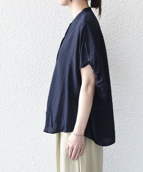 SHIPS / シップス シャツ・ブラウス | 《予約》SHIPS Colors:〈手洗い可能〉ナイロンレーヨン ストライプ コクーン シャツ◆ | 詳細5