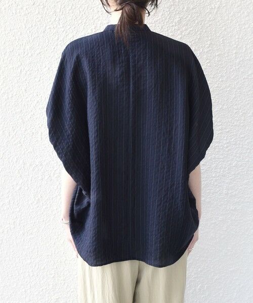 SHIPS / シップス シャツ・ブラウス | 《予約》SHIPS Colors:〈手洗い可能〉ナイロンレーヨン ストライプ コクーン シャツ◆ | 詳細6