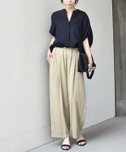 SHIPS / シップス シャツ・ブラウス | 《予約》SHIPS Colors:〈手洗い可能〉ナイロンレーヨン ストライプ コクーン シャツ◆ | 詳細8