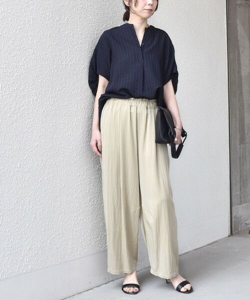 SHIPS / シップス シャツ・ブラウス | 《予約》SHIPS Colors:〈手洗い可能〉ナイロンレーヨン ストライプ コクーン シャツ◆ | 詳細10