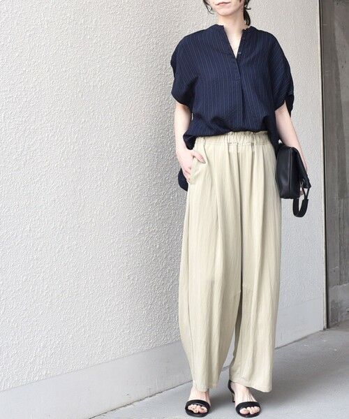 SHIPS / シップス シャツ・ブラウス | 《予約》SHIPS Colors:〈手洗い可能〉ナイロンレーヨン ストライプ コクーン シャツ◆ | 詳細11