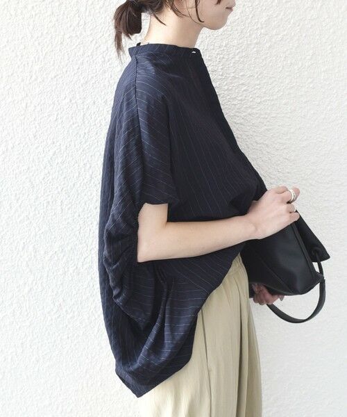 SHIPS / シップス シャツ・ブラウス | 《予約》SHIPS Colors:〈手洗い可能〉ナイロンレーヨン ストライプ コクーン シャツ◆ | 詳細12