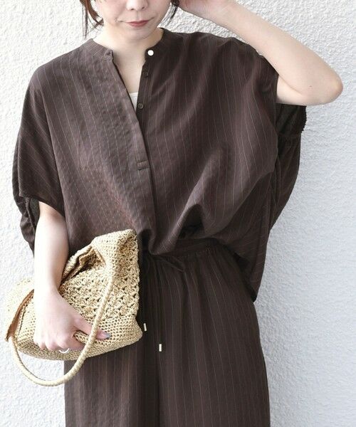 SHIPS / シップス シャツ・ブラウス | 《予約》SHIPS Colors:〈手洗い可能〉ナイロンレーヨン ストライプ コクーン シャツ◆ | 詳細21