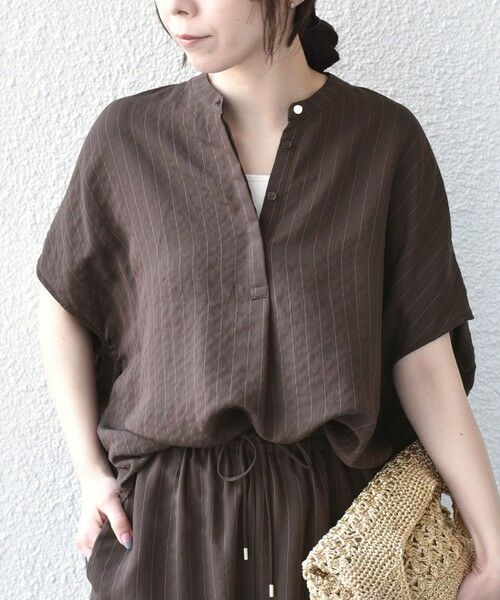 SHIPS / シップス シャツ・ブラウス | 《予約》SHIPS Colors:〈手洗い可能〉ナイロンレーヨン ストライプ コクーン シャツ◆ | 詳細22