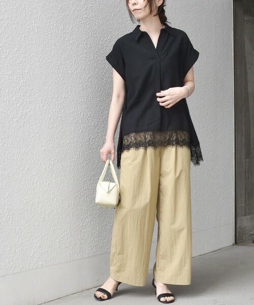 SHIPS / シップス シャツ・ブラウス | 《予約》SHIPS Colors:〈手洗い可能〉ヘム レース スキッパー ブラウス◆ | 詳細16