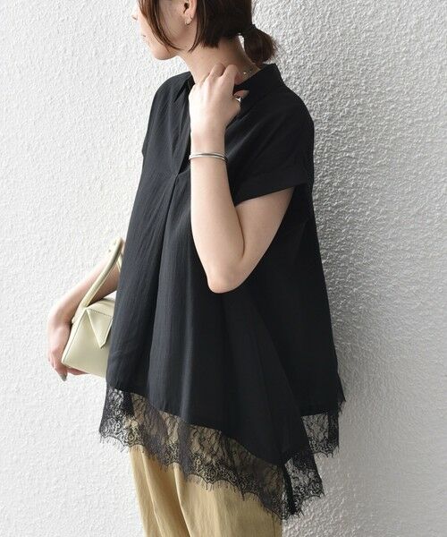 SHIPS / シップス シャツ・ブラウス | 《予約》SHIPS Colors:〈手洗い可能〉ヘム レース スキッパー ブラウス◆ | 詳細20