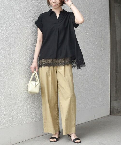 SHIPS / シップス シャツ・ブラウス | 《予約》SHIPS Colors:〈手洗い可能〉ヘム レース スキッパー ブラウス◆ | 詳細21