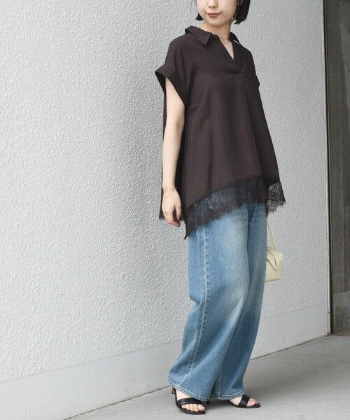 SHIPS / シップス シャツ・ブラウス | 《予約》SHIPS Colors:〈手洗い可能〉ヘム レース スキッパー ブラウス◆ | 詳細29