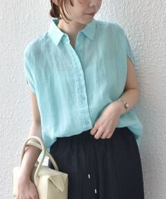 SHIPS / シップス シャツ・ブラウス | 《予約》SHIPS Colors:〈洗濯機可能〉ユーロリネン フレンチスリーブ ビッグ シャツ◆