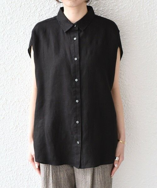 SHIPS / シップス シャツ・ブラウス | 《予約》SHIPS Colors:〈洗濯機可能〉ユーロリネン フレンチスリーブ ビッグ シャツ◆ | 詳細11