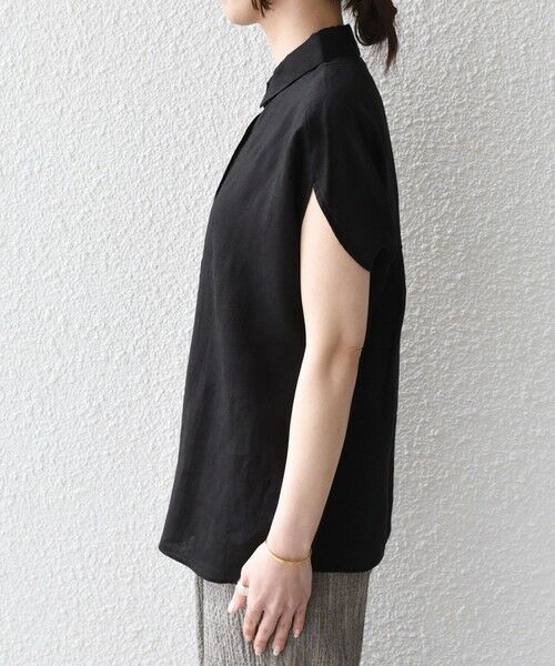 SHIPS / シップス シャツ・ブラウス | 《予約》SHIPS Colors:〈洗濯機可能〉ユーロリネン フレンチスリーブ ビッグ シャツ◆ | 詳細12