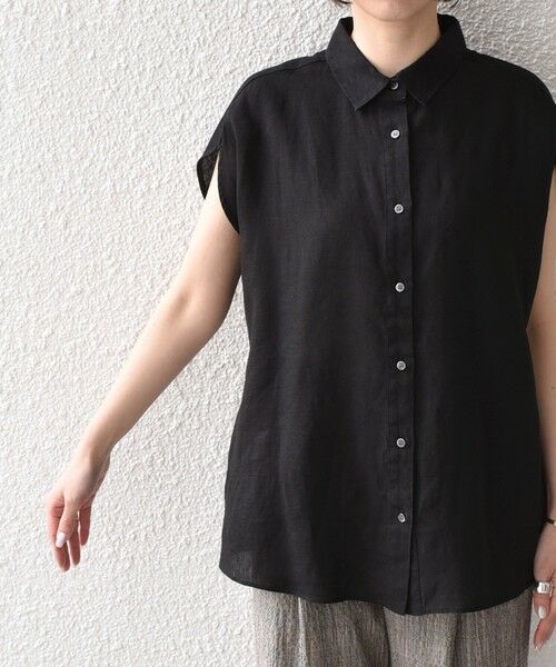 SHIPS / シップス シャツ・ブラウス | 《予約》SHIPS Colors:〈洗濯機可能〉ユーロリネン フレンチスリーブ ビッグ シャツ◆ | 詳細14