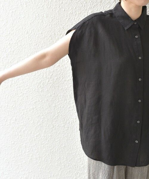 SHIPS / シップス シャツ・ブラウス | 《予約》SHIPS Colors:〈洗濯機可能〉ユーロリネン フレンチスリーブ ビッグ シャツ◆ | 詳細15