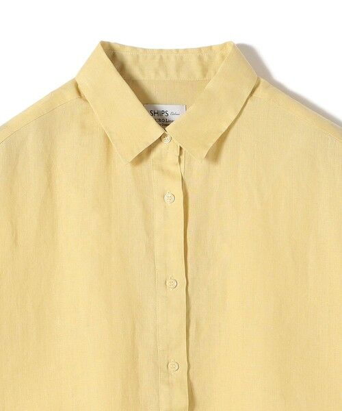 SHIPS / シップス シャツ・ブラウス | 《予約》SHIPS Colors:〈洗濯機可能〉ユーロリネン フレンチスリーブ ビッグ シャツ◆ | 詳細24