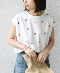 SHIPS / シップス カットソー（半袖以外） | SHIPS Colors:〈洗濯機可能〉リンク フラワーエンブロイダリー カットソー 2