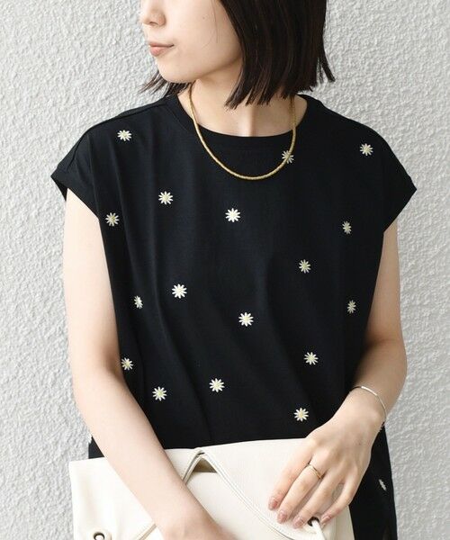 SHIPS / シップス カットソー（半袖以外） | SHIPS Colors:〈洗濯機可能〉リンク フラワーエンブロイダリー カットソー 2 | 詳細4