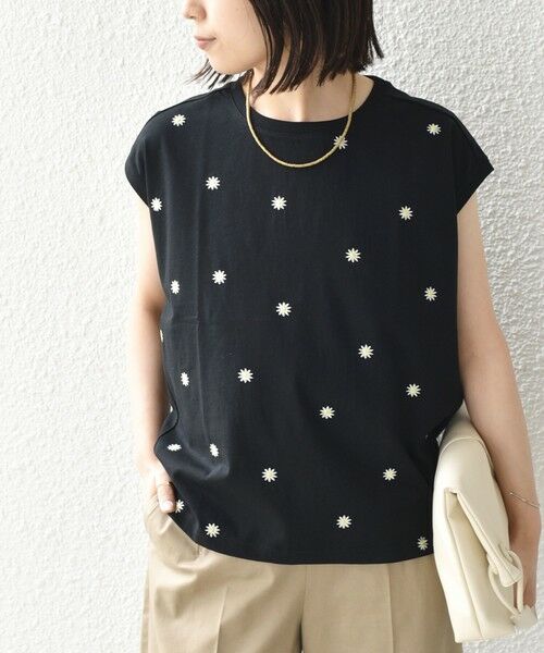 SHIPS / シップス カットソー（半袖以外） | SHIPS Colors:〈洗濯機可能〉リンク フラワーエンブロイダリー カットソー 2 | 詳細5