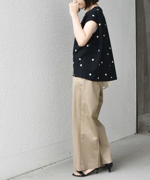 SHIPS / シップス カットソー（半袖以外） | 《追加予約》SHIPS Colors:〈洗濯機可能〉フラワーエンブロイダリー カットソー2◆ | 詳細7