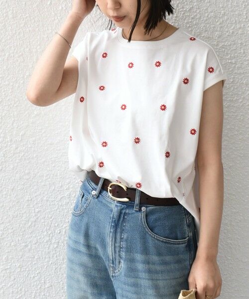 SHIPS / シップス カットソー（半袖以外） | SHIPS Colors:〈洗濯機可能〉リンク フラワーエンブロイダリー カットソー 2 | 詳細11