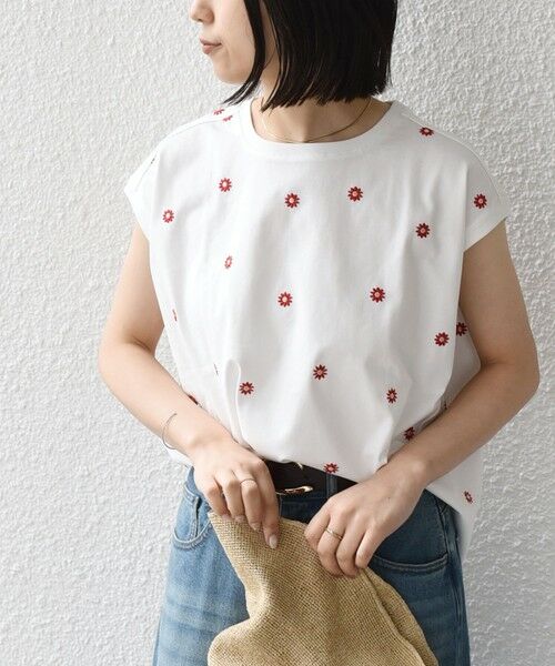SHIPS / シップス カットソー（半袖以外） | SHIPS Colors:〈洗濯機可能〉リンク フラワーエンブロイダリー カットソー 2 | 詳細12