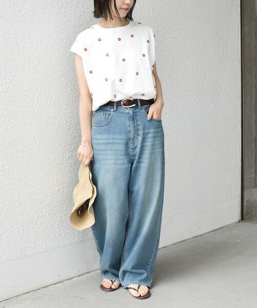 SHIPS / シップス カットソー（半袖以外） | SHIPS Colors:〈洗濯機可能〉リンク フラワーエンブロイダリー カットソー 2 | 詳細13