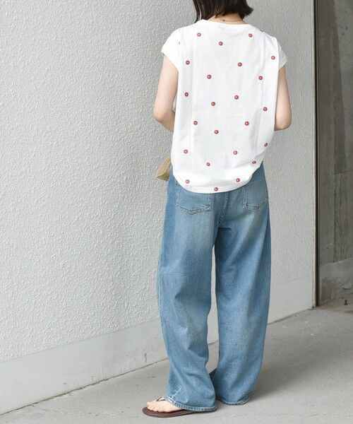 SHIPS / シップス カットソー（半袖以外） | 《追加予約》SHIPS Colors:〈洗濯機可能〉フラワーエンブロイダリー カットソー2◆ | 詳細14