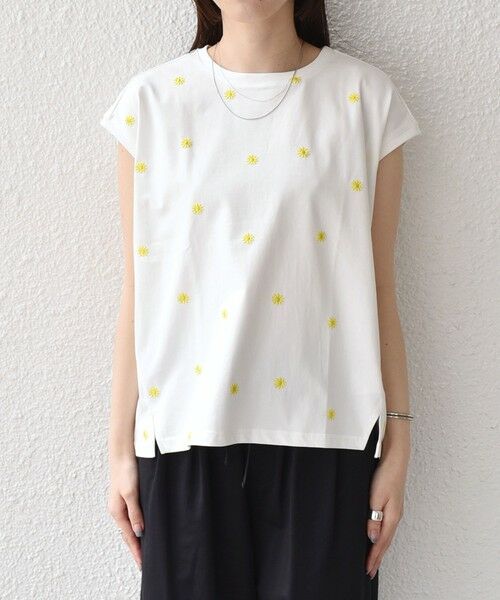 SHIPS / シップス カットソー（半袖以外） | SHIPS Colors:〈洗濯機可能〉リンク フラワーエンブロイダリー カットソー 2 | 詳細21