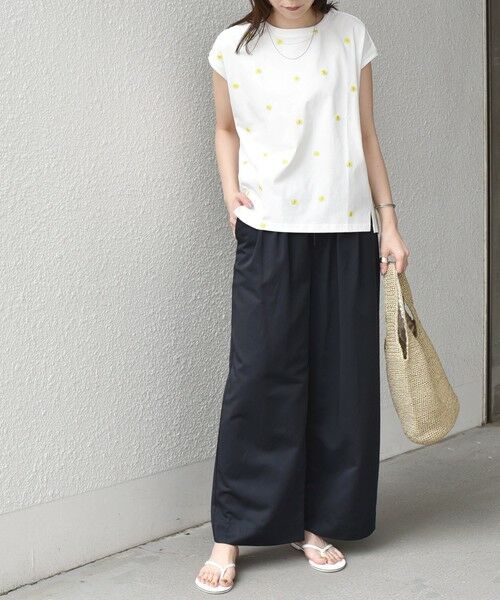 SHIPS / シップス カットソー（半袖以外） | SHIPS Colors:〈洗濯機可能〉リンク フラワーエンブロイダリー カットソー 2 | 詳細27