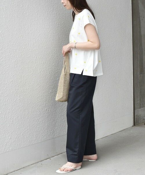 SHIPS / シップス カットソー（半袖以外） | SHIPS Colors:〈洗濯機可能〉リンク フラワーエンブロイダリー カットソー 2 | 詳細28