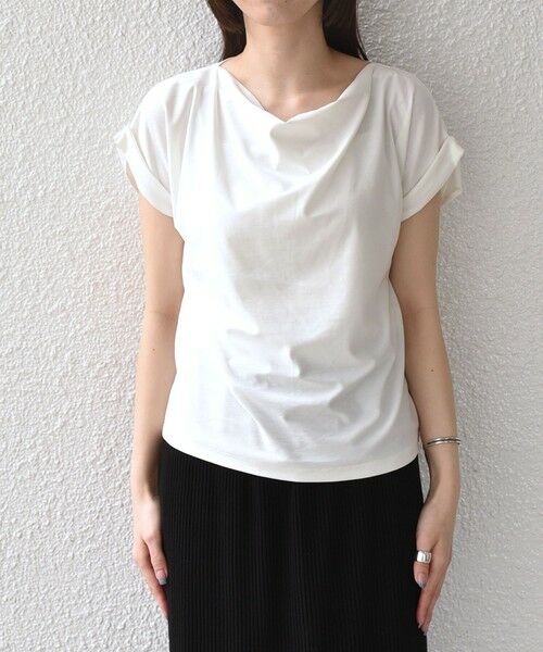 SHIPS / シップス Tシャツ | 《予約》SHIPS Colors:〈接触冷感・手洗い可能〉クールタッチ ドレープ TEE◆ | 詳細3