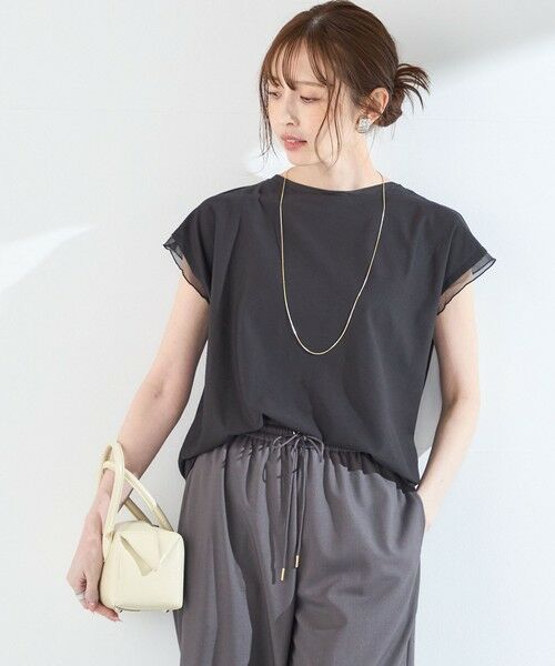 SHIPS / シップス Tシャツ | 《一部追加予約》SHIPS Colors:〈接触冷感・手洗い可能〉クールタッチ シアーコンビTEE◆ | 詳細16