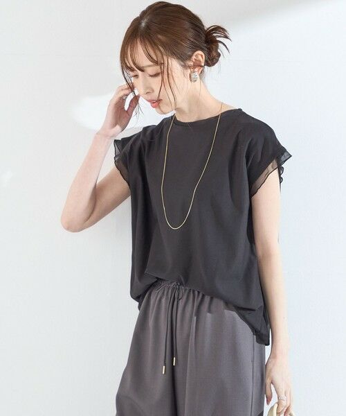 SHIPS / シップス Tシャツ | 《一部追加予約》SHIPS Colors:〈接触冷感・手洗い可能〉クールタッチ シアーコンビTEE◆ | 詳細18