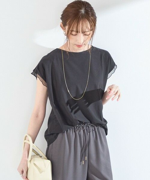 SHIPS / シップス Tシャツ | 《一部追加予約》SHIPS Colors:〈接触冷感・手洗い可能〉クールタッチ シアーコンビTEE◆ | 詳細19