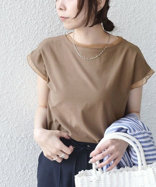 SHIPS / シップス Tシャツ | 《一部追加予約》SHIPS Colors:〈接触冷感・手洗い可能〉クールタッチ シアーコンビTEE◆ | 詳細26